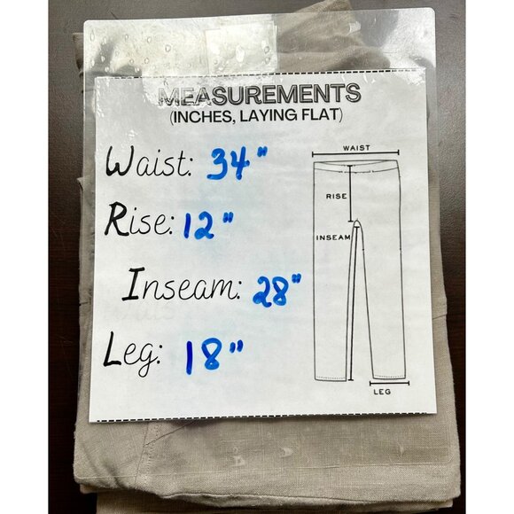 Cut Loose Spring Summer Linen Lounge Pants Gray Wide Leg Sz Medium - Picture 3 of 9